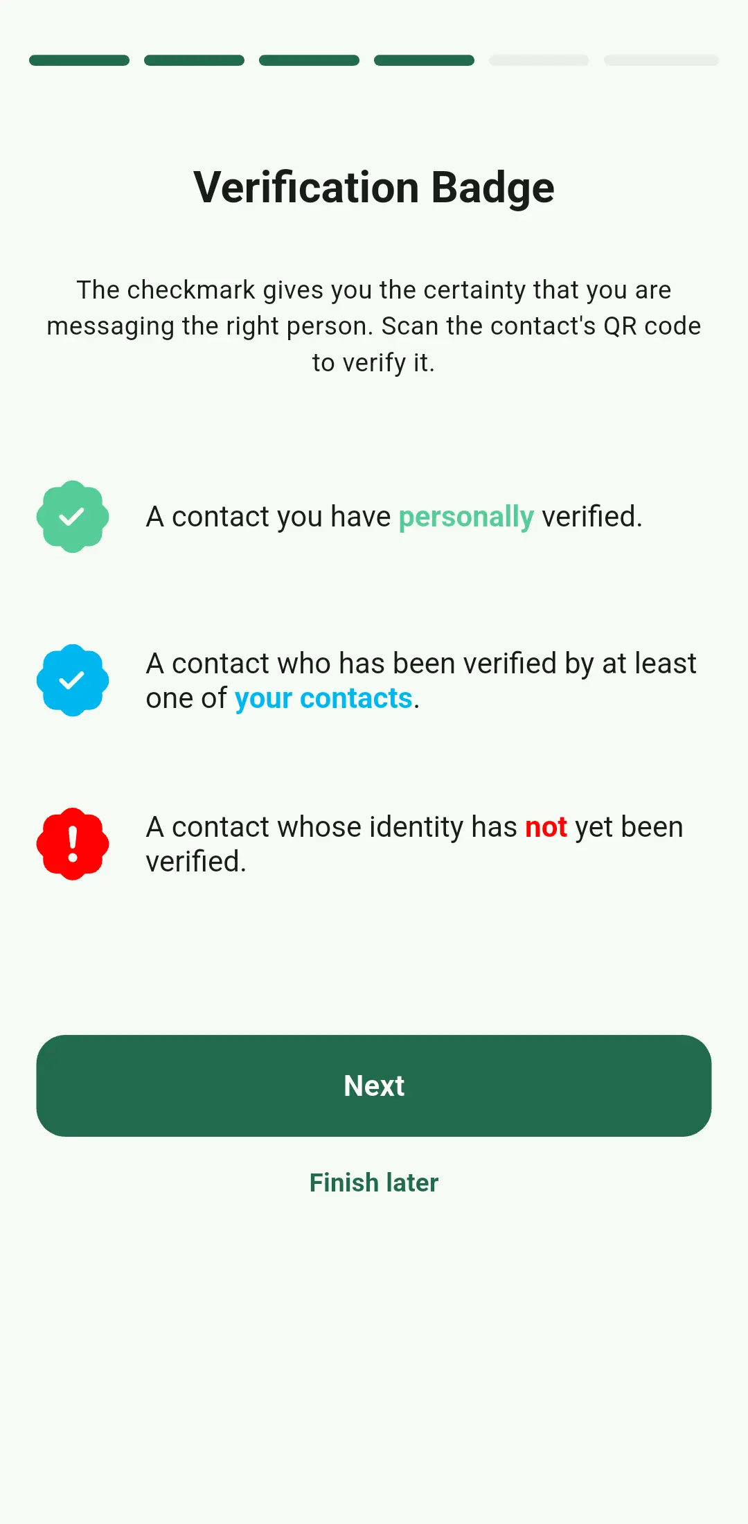 Verifizierung Onboarding