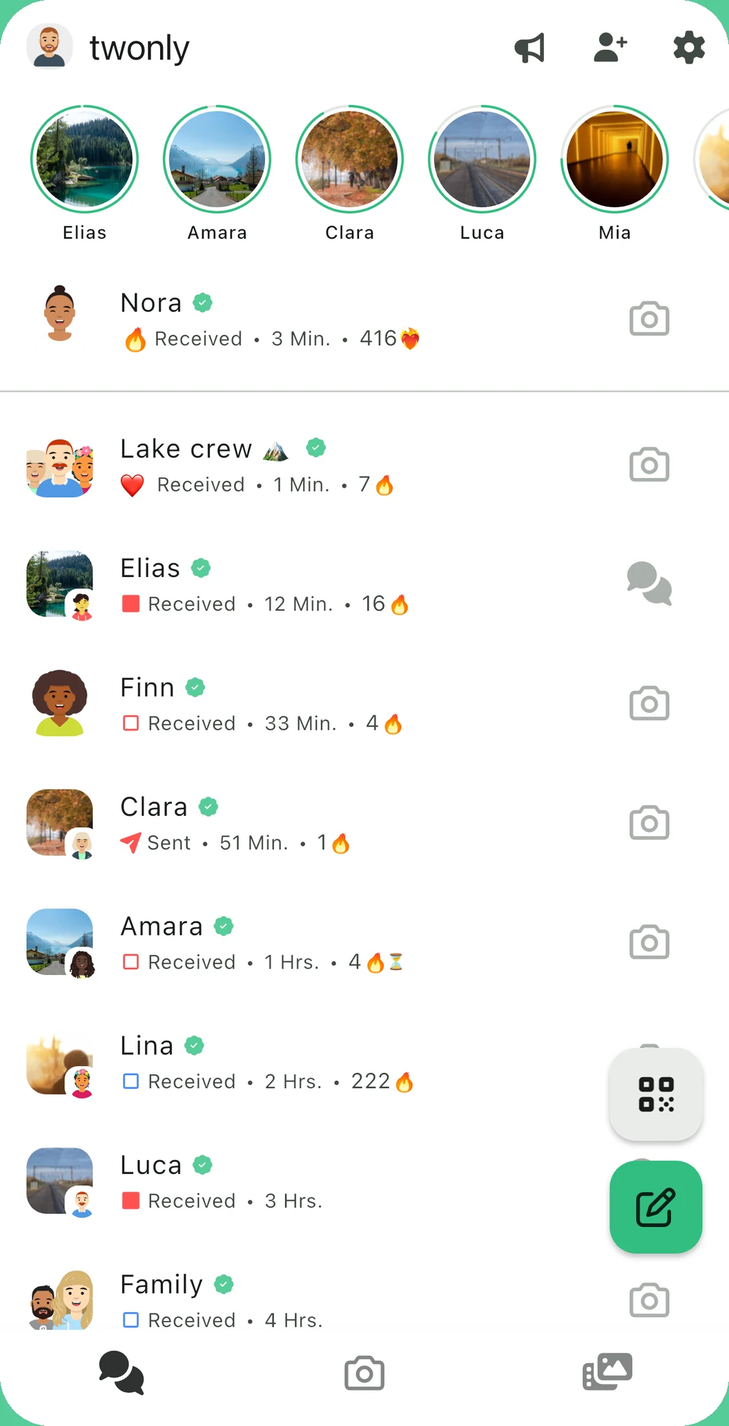 twonly chats with friends, stories and groups